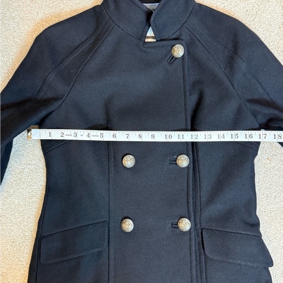Banana Republic Women’s Black Double-Breasted Wool Pea Coat Size Small Like New - Picture 5 of 10